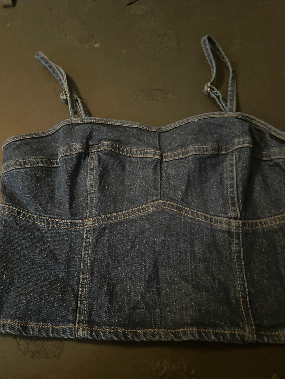 Universal Thread Blue Denim Bustier Top